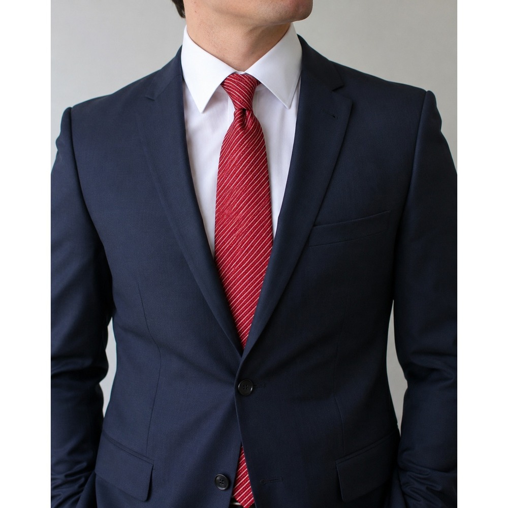 Giorgio Armani Tie Silk Red Gray Striped Italy